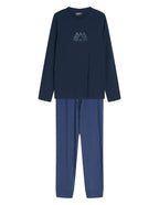 Fin - 45499 - pigiama lungo da uomo in puro cotone