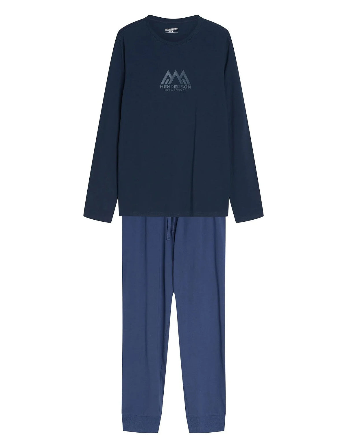 Fin - 45499 - pigiama lungo da uomo in puro cotone