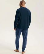 Fin - 45499 - pigiama lungo da uomo in puro cotone