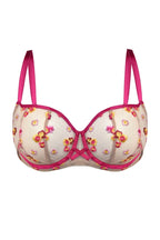 (flora) balconette soft in tulle nude ricamato