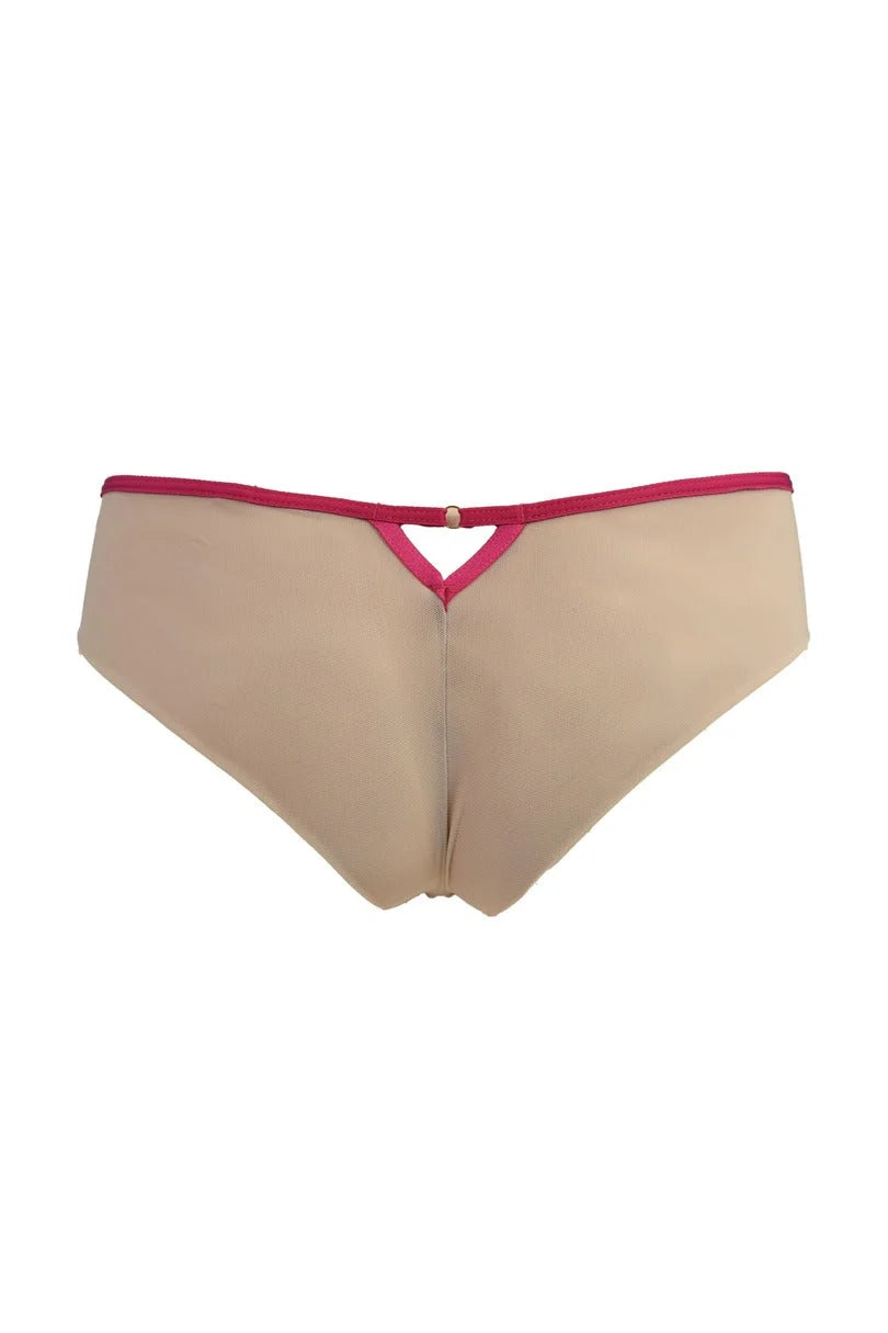 (flora) slip da donna brasiliano con ricami e profili