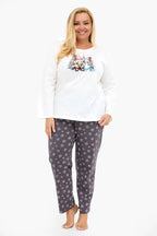 Friends | pigiama da donna in cotone con pantaloni fantasia