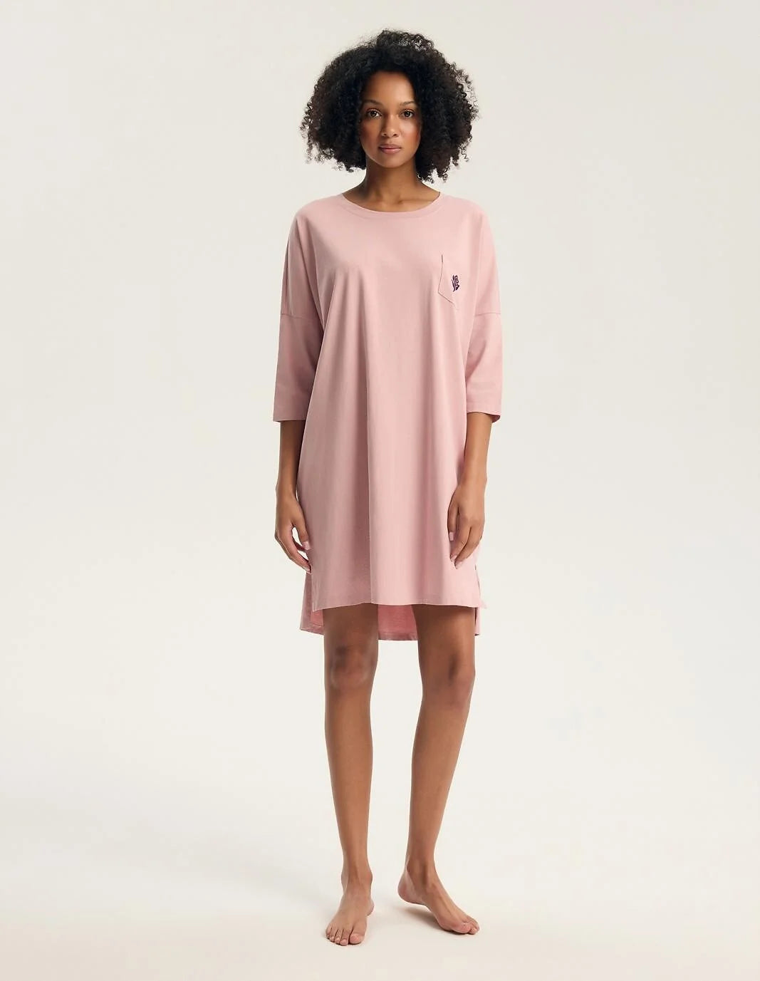 Galla - camicia da notte donna in cotone con taschino
