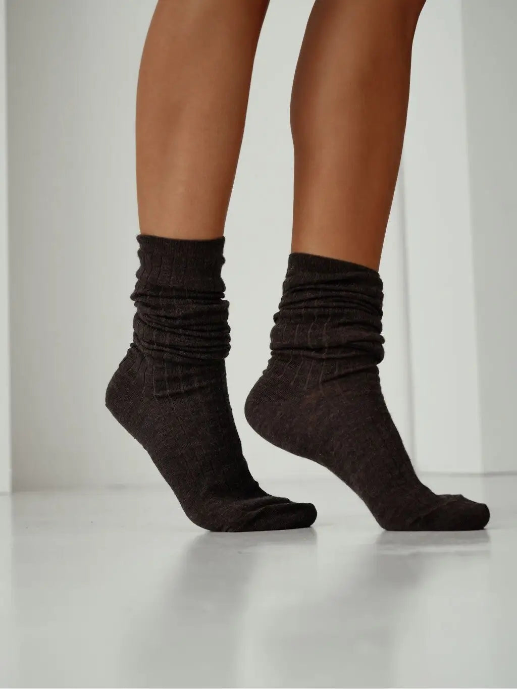 Gambaletti da donna in lana a costine | 1627-001
