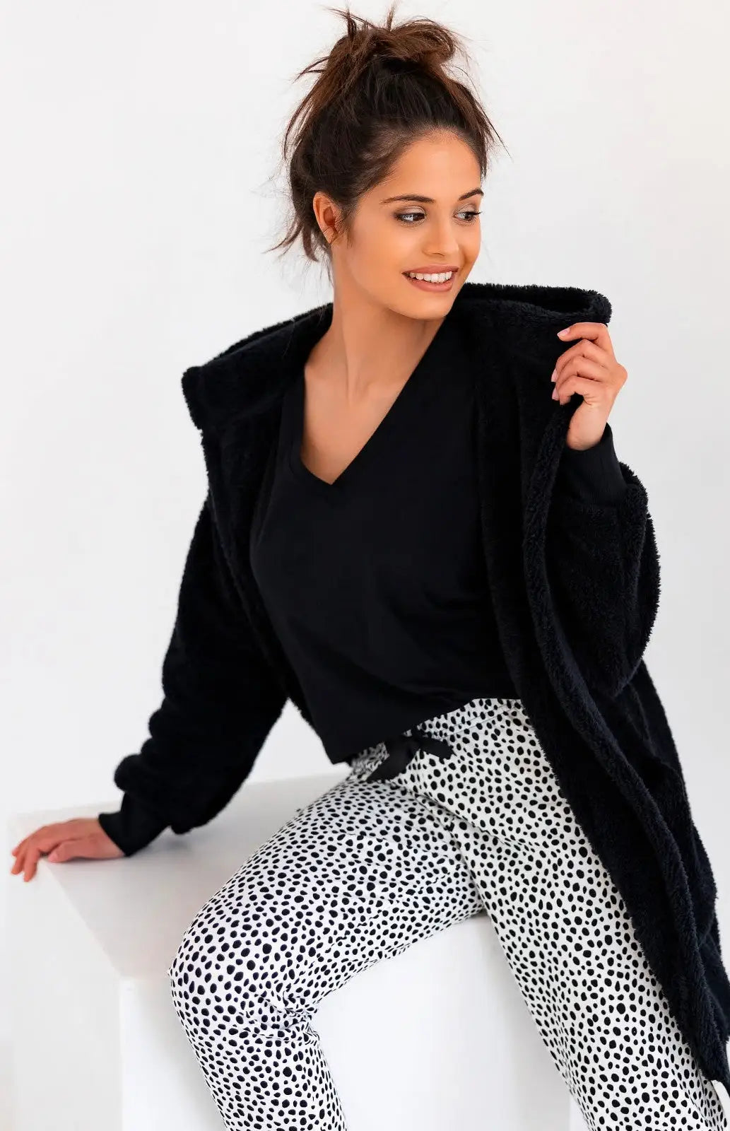 Giacca da camera - black - taglie dalla s alla xl - nero