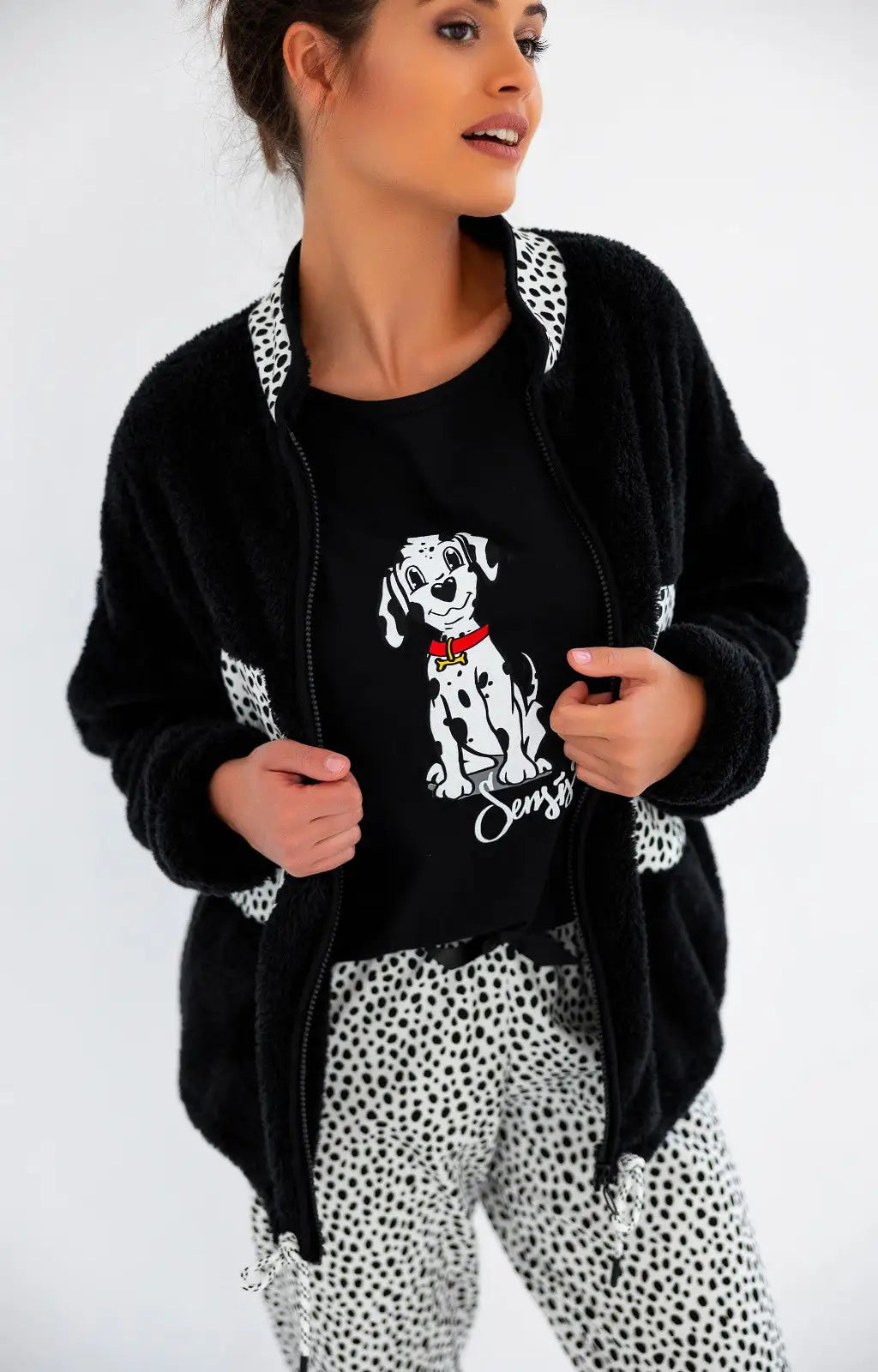 Giacca da camera da donna - lucky - taglie dalla s alla xl