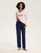 Gianna - pigiama lungo da donna in 100% cotone