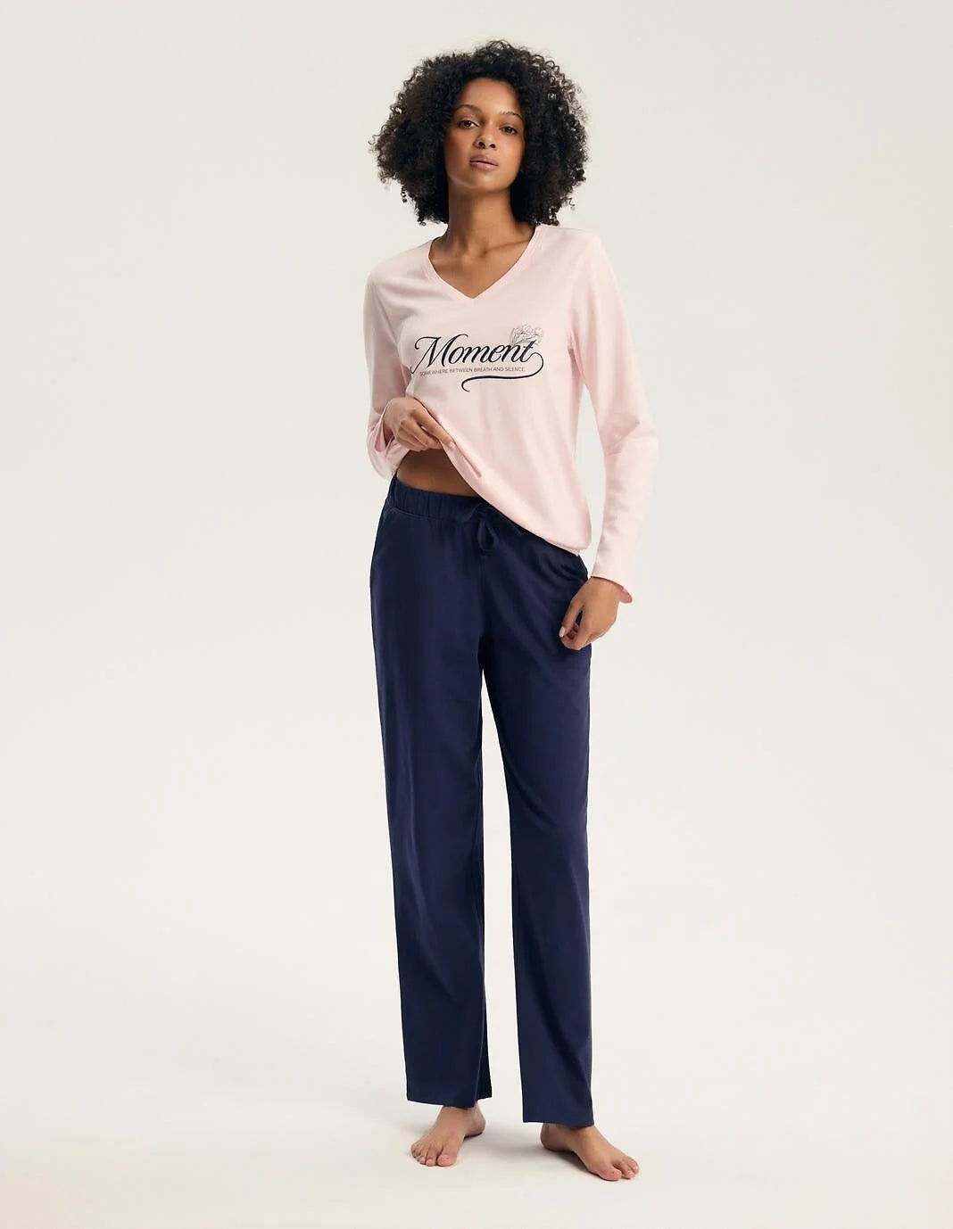 Gianna - pigiama lungo da donna in 100% cotone
