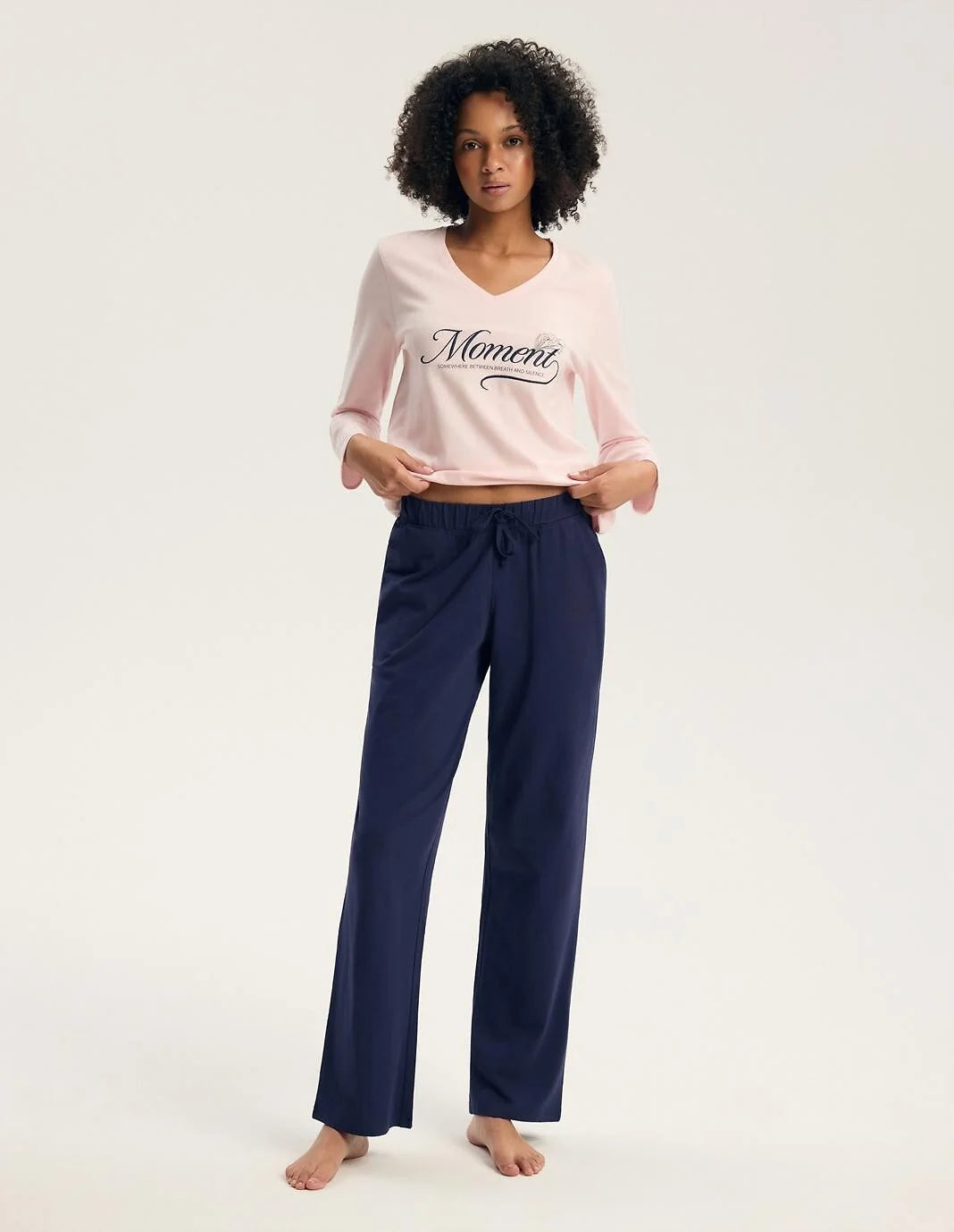 Gianna - pigiama lungo da donna in 100% cotone