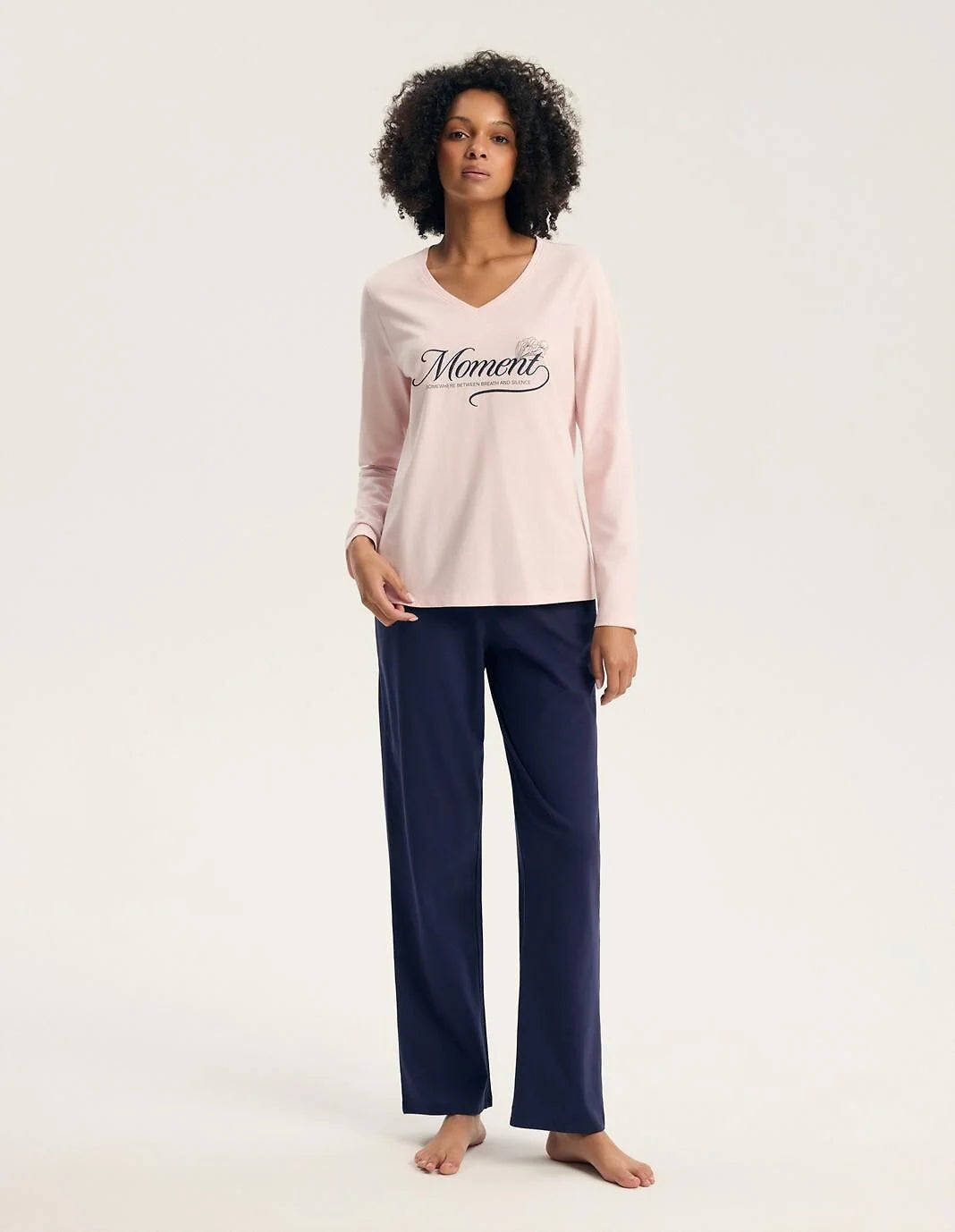 Gianna - pigiama lungo da donna in 100% cotone