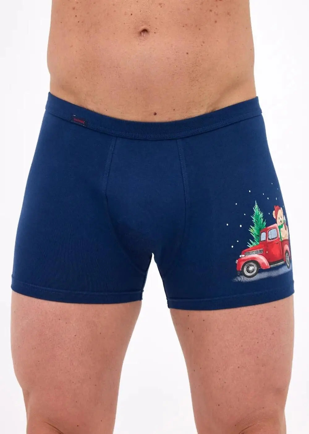 Gift christmas | boxer uomo aderenti blu con orsetto
