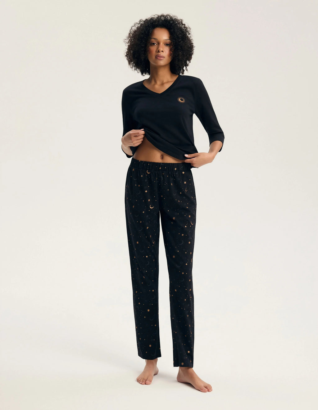 Gilly - 45438 - pigiama lungo da donna in puro cotone