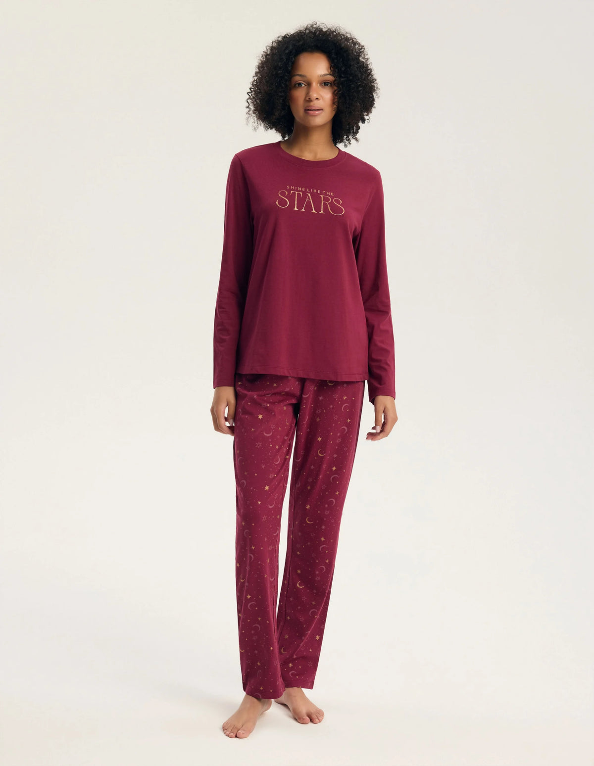 Gilly - 45439 - pigiama lungo da donna in 100% cotone