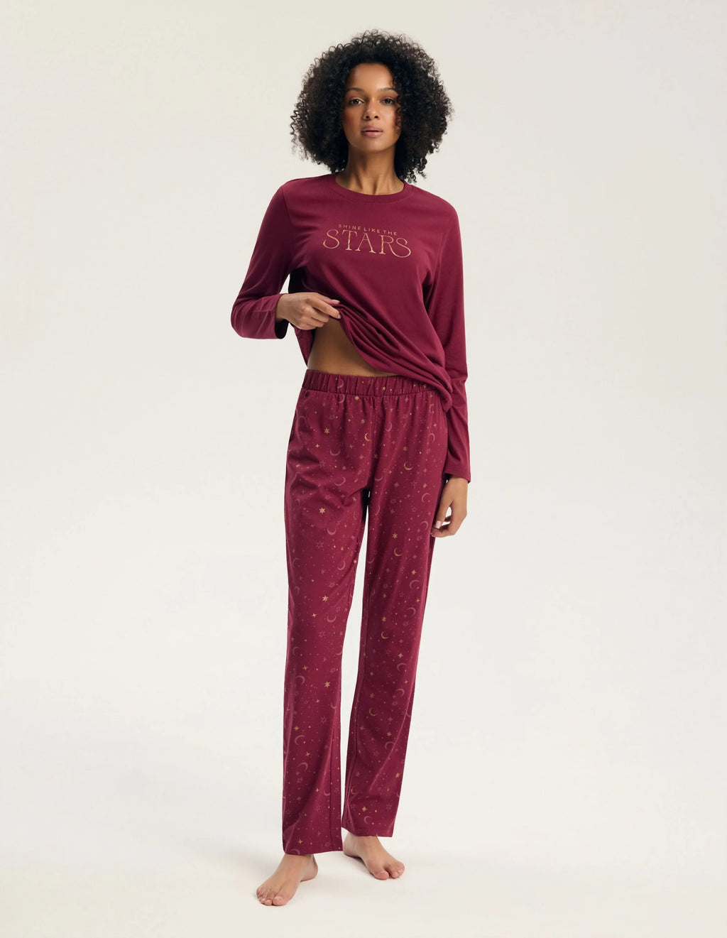 Gilly - 45439 - pigiama lungo da donna in 100% cotone