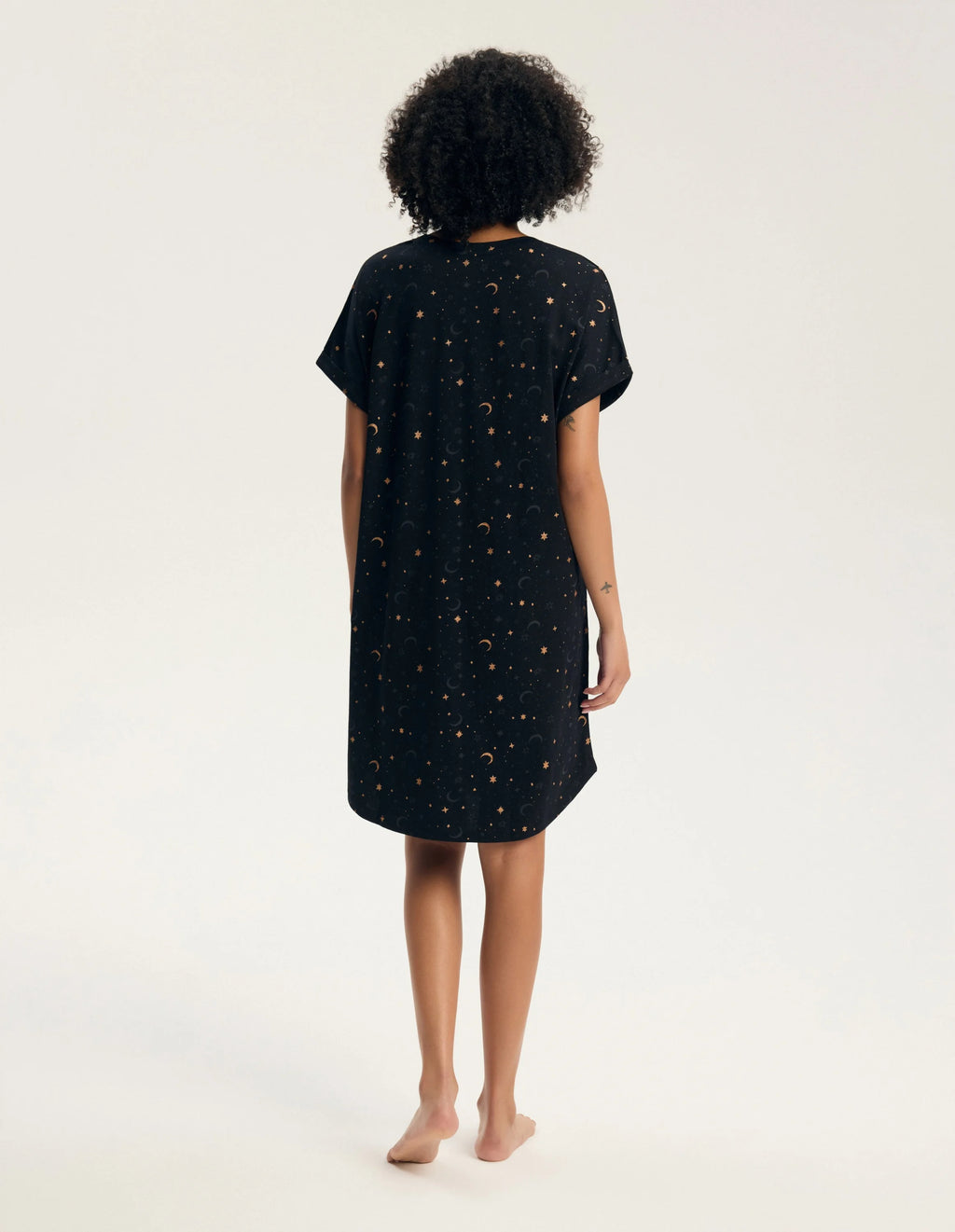 Gilly - 45441 - camicia da notte in cotone con stampa lune