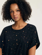 Gilly - 45441 - camicia da notte in cotone con stampa lune