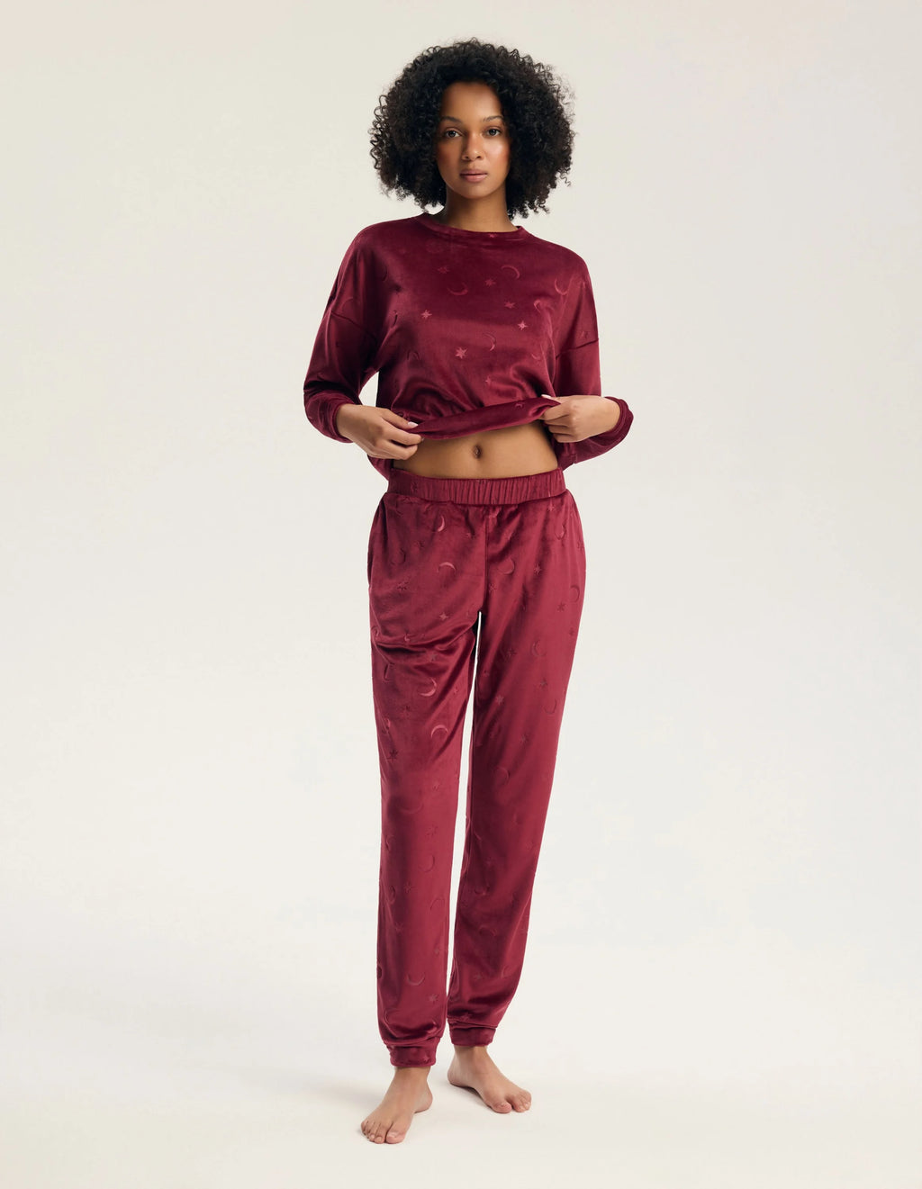 Gilly - 45442 - pigiama lungo da donna in velluto