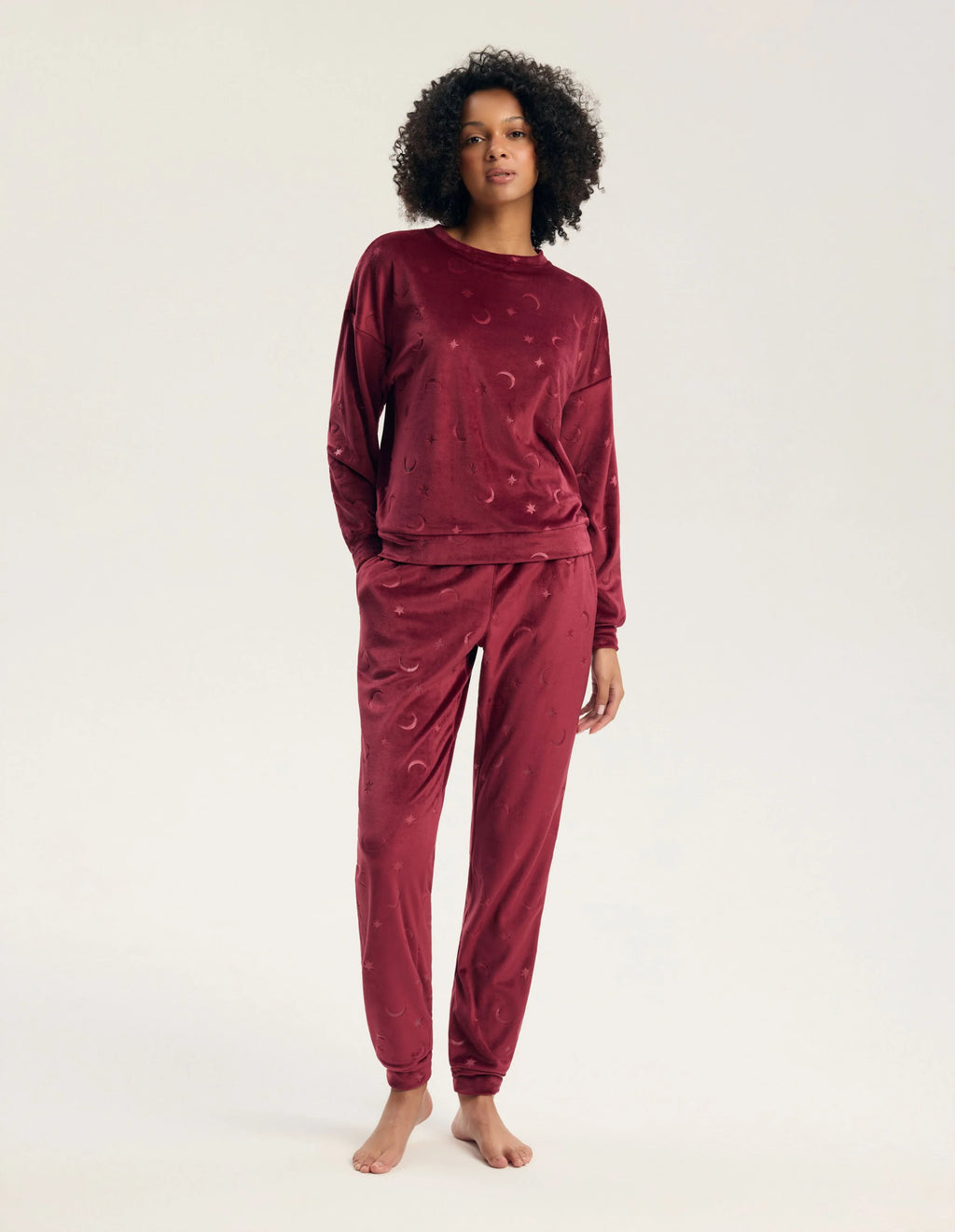 Gilly - 45442 - pigiama lungo da donna in velluto