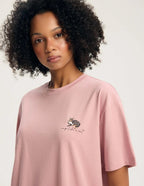 Ginni - pigiama da donna in cotone con t-shirt manic corta