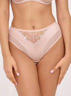 (glided petal) slip in microfibra e tulle ricamato - 2228
