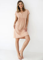 Goldie | camicia da notte donna in cotone con bottoni