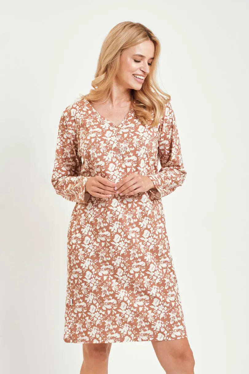 Grace | camicia da notte in cotone a manica lunga