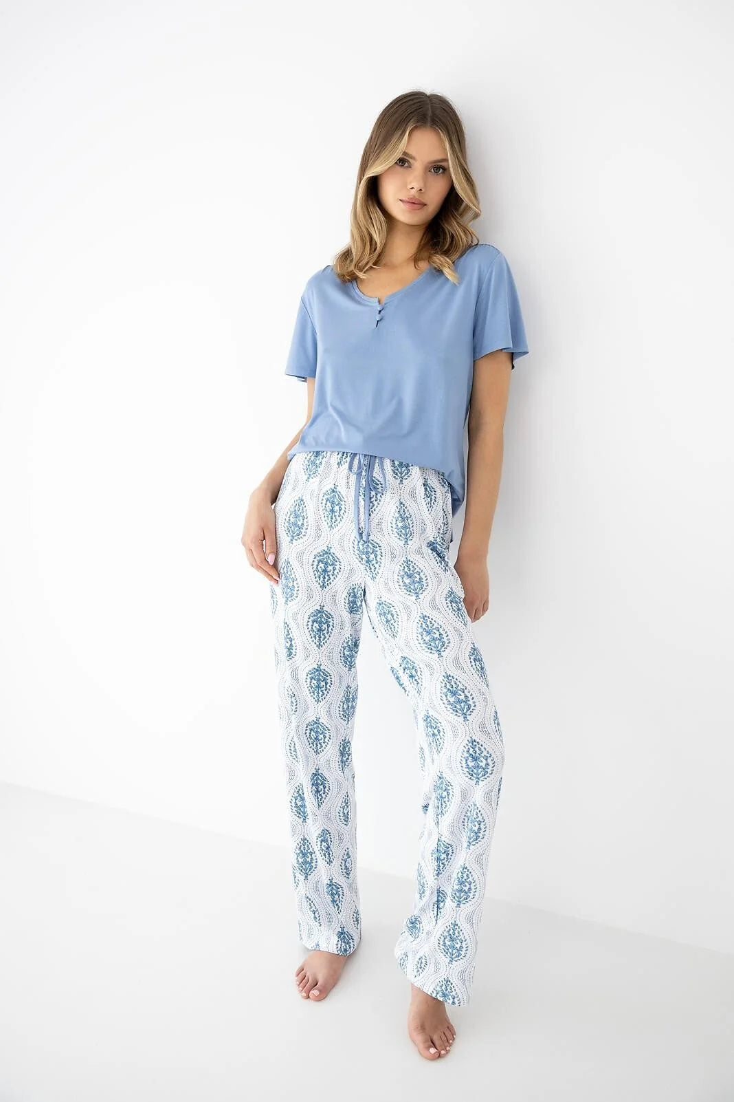 Gracelyn | pigiama donna in viscosa setosa con pantaloni