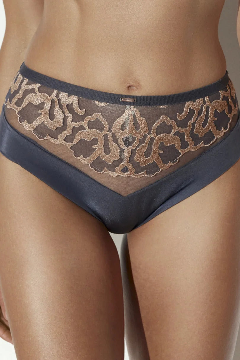 Graphite - 2278 - slip da donna in microfibra grafite