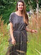 Homewear estivo in viscosa con stampa geometrica - lhd 731
