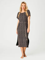 Homewear estivo in viscosa con stampa geometrica - lhd 731
