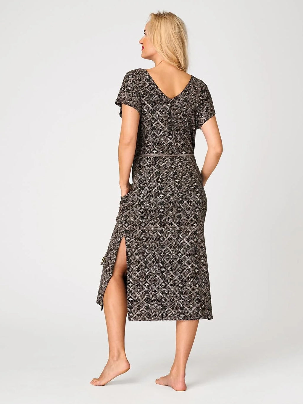 Homewear estivo in viscosa con stampa geometrica - lhd 731