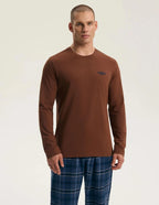 Imago - pigiama lungo da uomo henderson in puro cotone