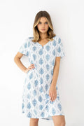 Jazmin | camicia da notte in viscosa setosa con scollo a v