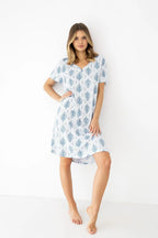 Jazmin | camicia da notte in viscosa setosa con scollo a v