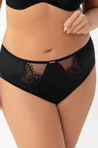 K938 - evia - nero- slip donna in microfibra coprente
