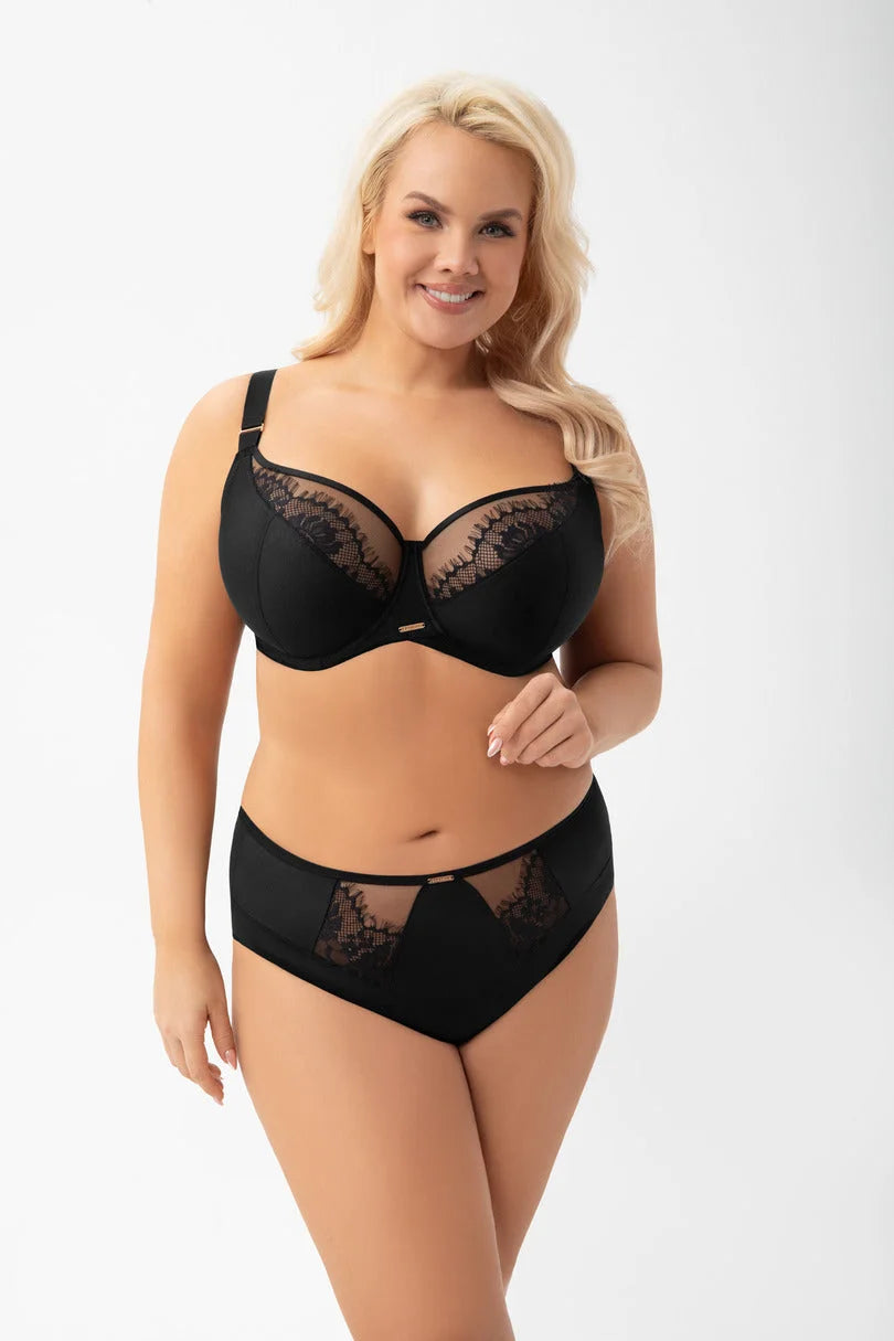 K938 - evia - nero- slip donna in microfibra coprente
