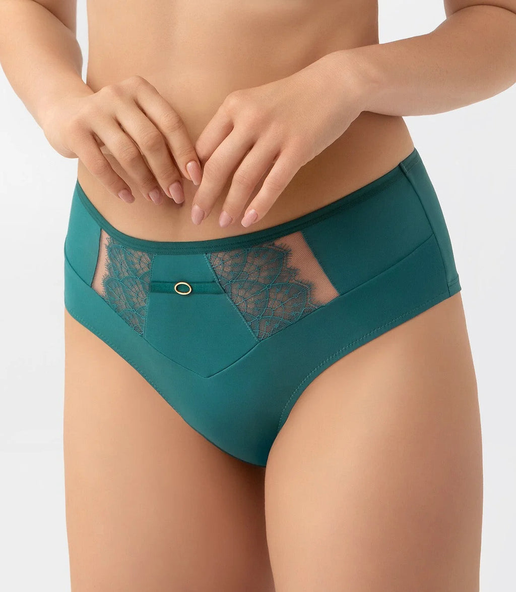 Kasja | slip brasiliano da donna in microfibra e pizzo