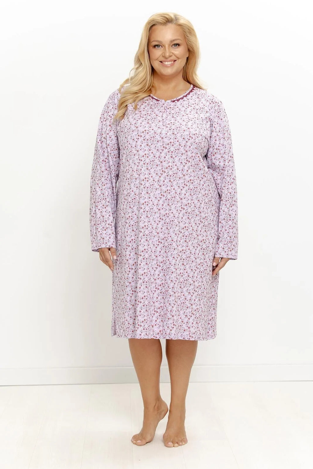 Koszula taro 3660 agnessa dł/r 2xl-3xl z26 fioletowy