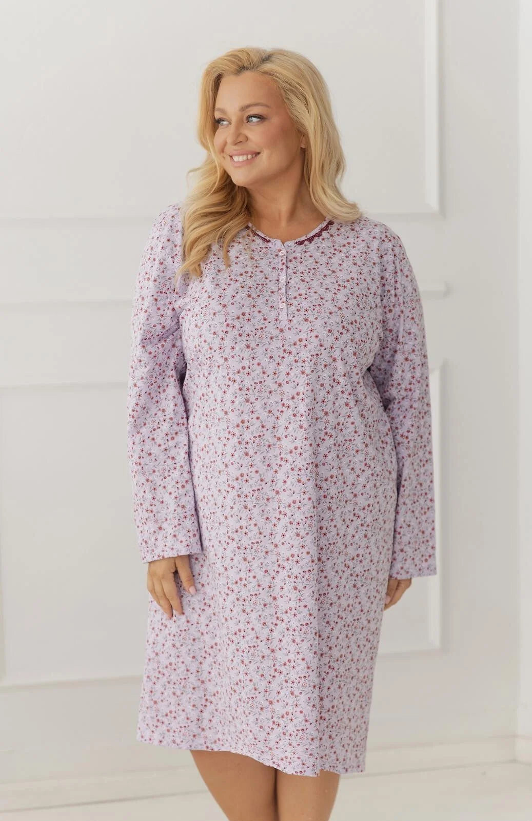 Koszula taro 3660 agnessa dł/r 2xl-3xl z26 fioletowy