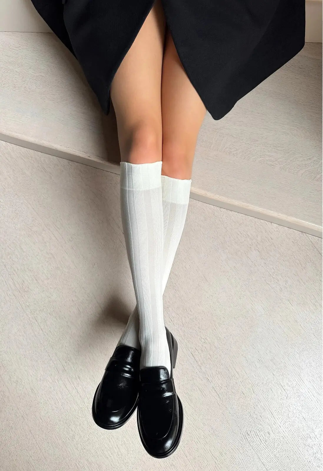 Laura | gambaletti microfibra caldi | fantasia a strisce