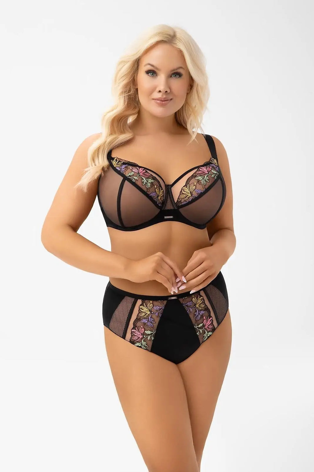 Lilu | slip brasiliano donna con ricamo floreale – mix