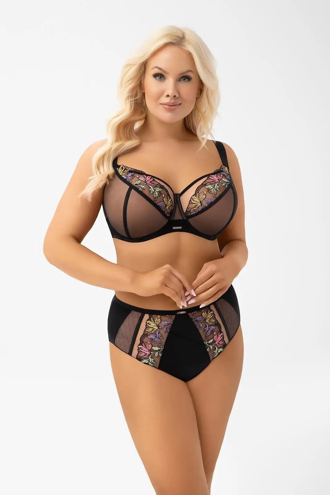 Lilu | slip brasiliano donna con ricamo floreale – mix