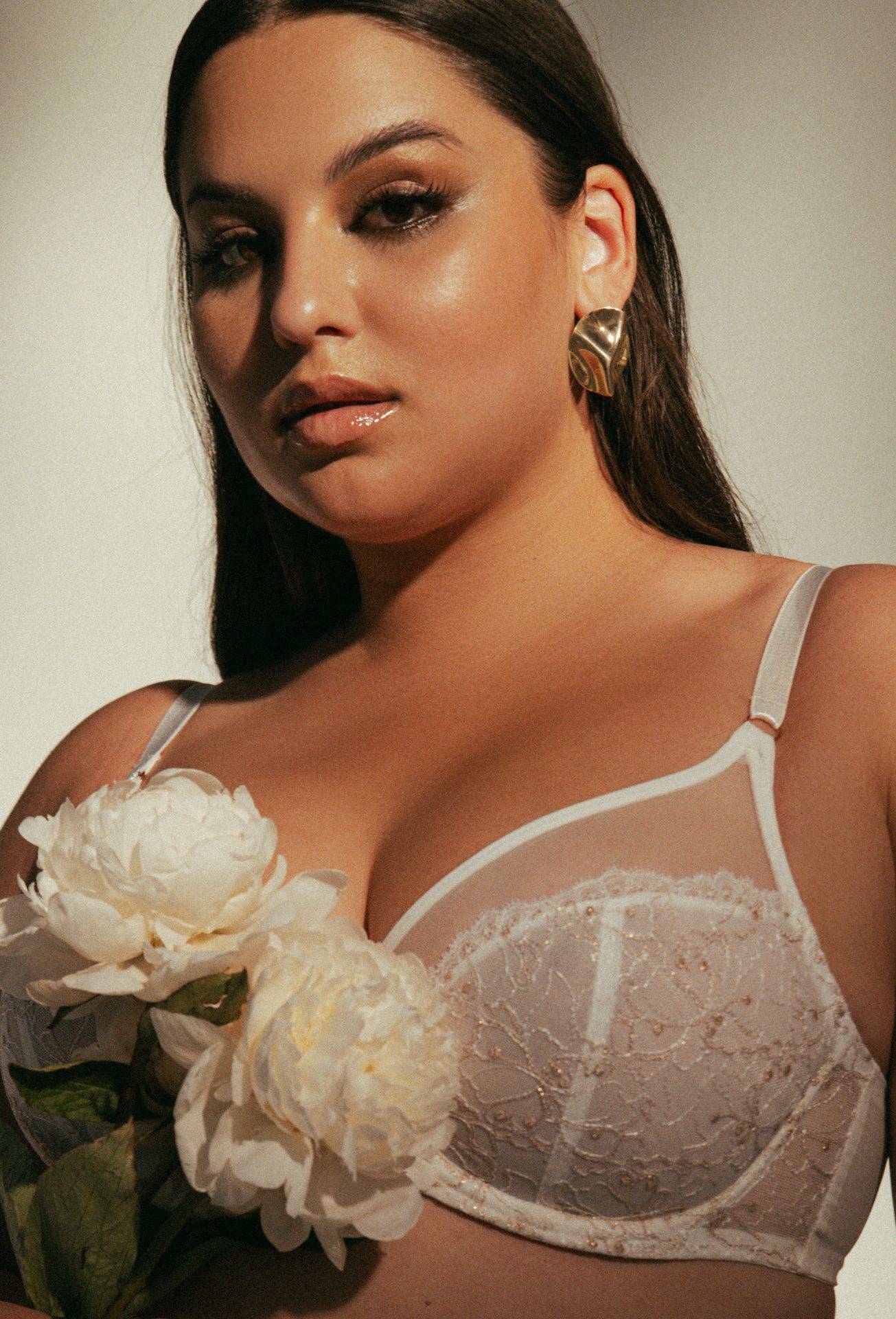 Lily star | reggiseno sfoderato con ricamo in filo dorato