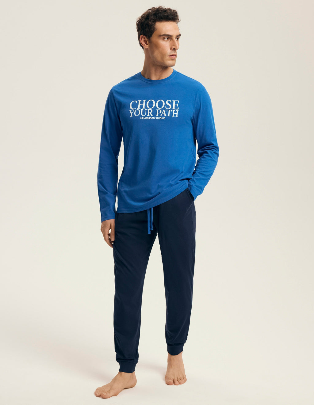 Loop | pigiama uomo in cotone stile jogger con scritta