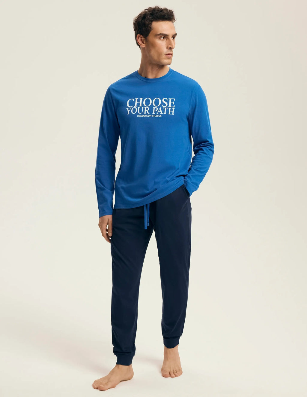 Loop | pigiama uomo in cotone stile jogger con scritta