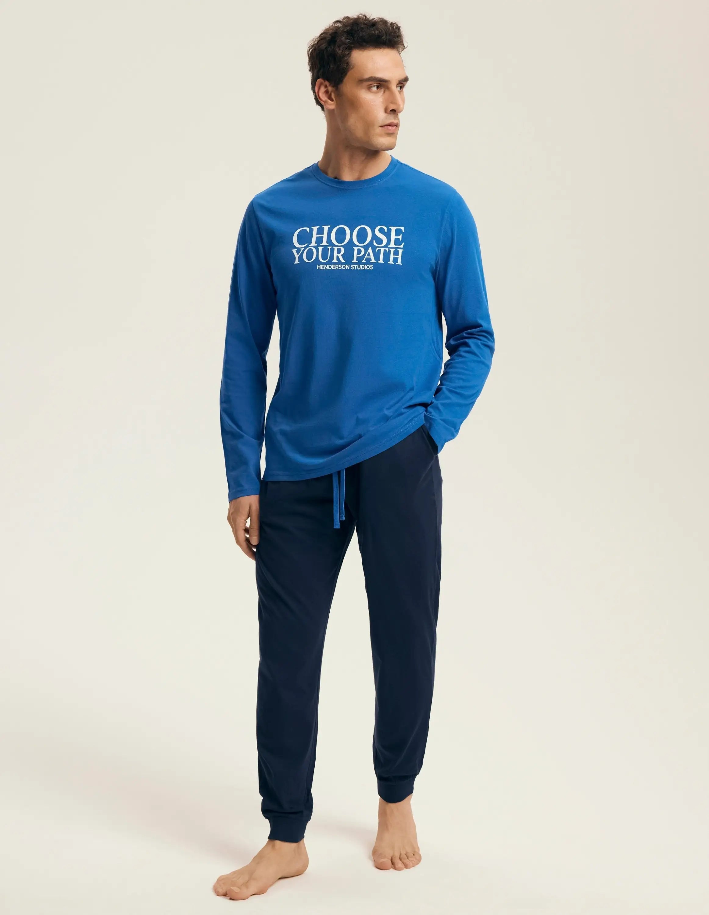 Loop | pigiama uomo in cotone stile jogger con scritta