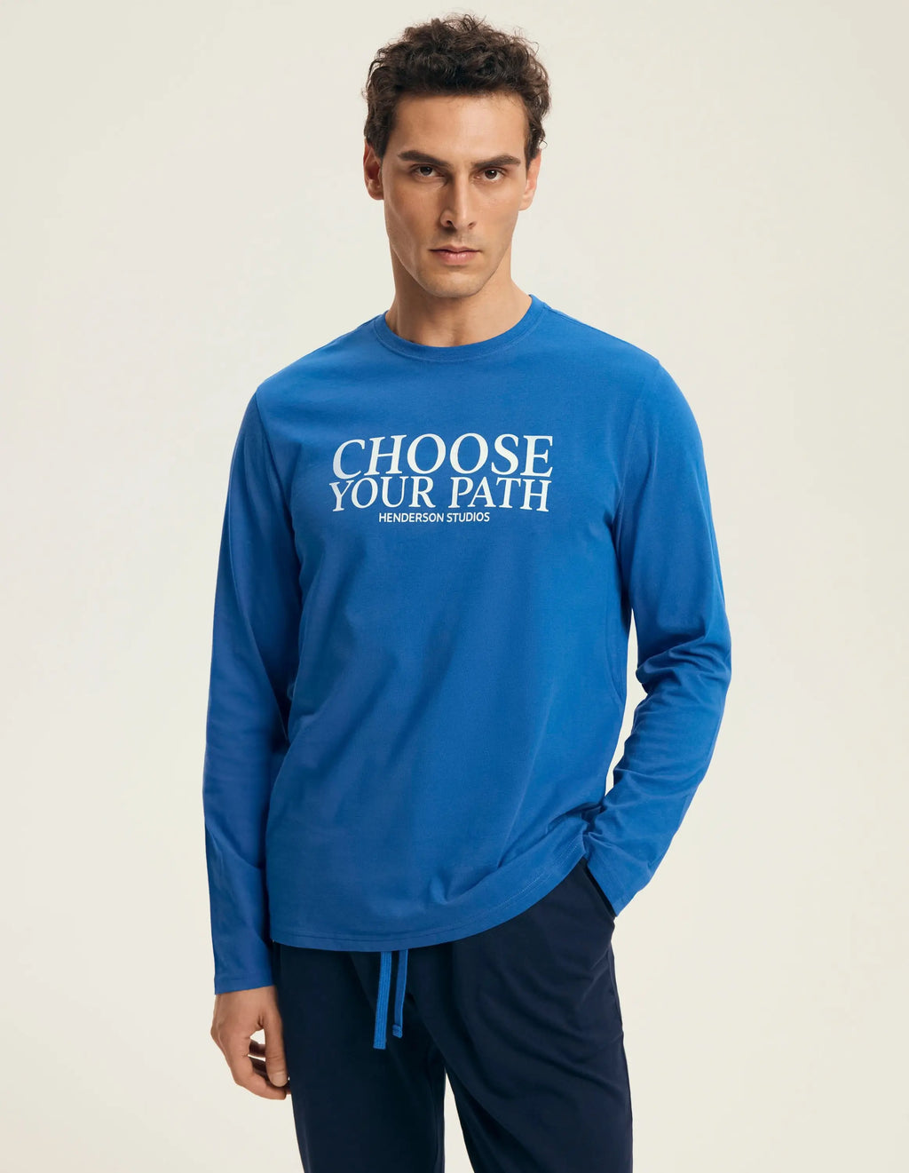 Loop | pigiama uomo in cotone stile jogger con scritta