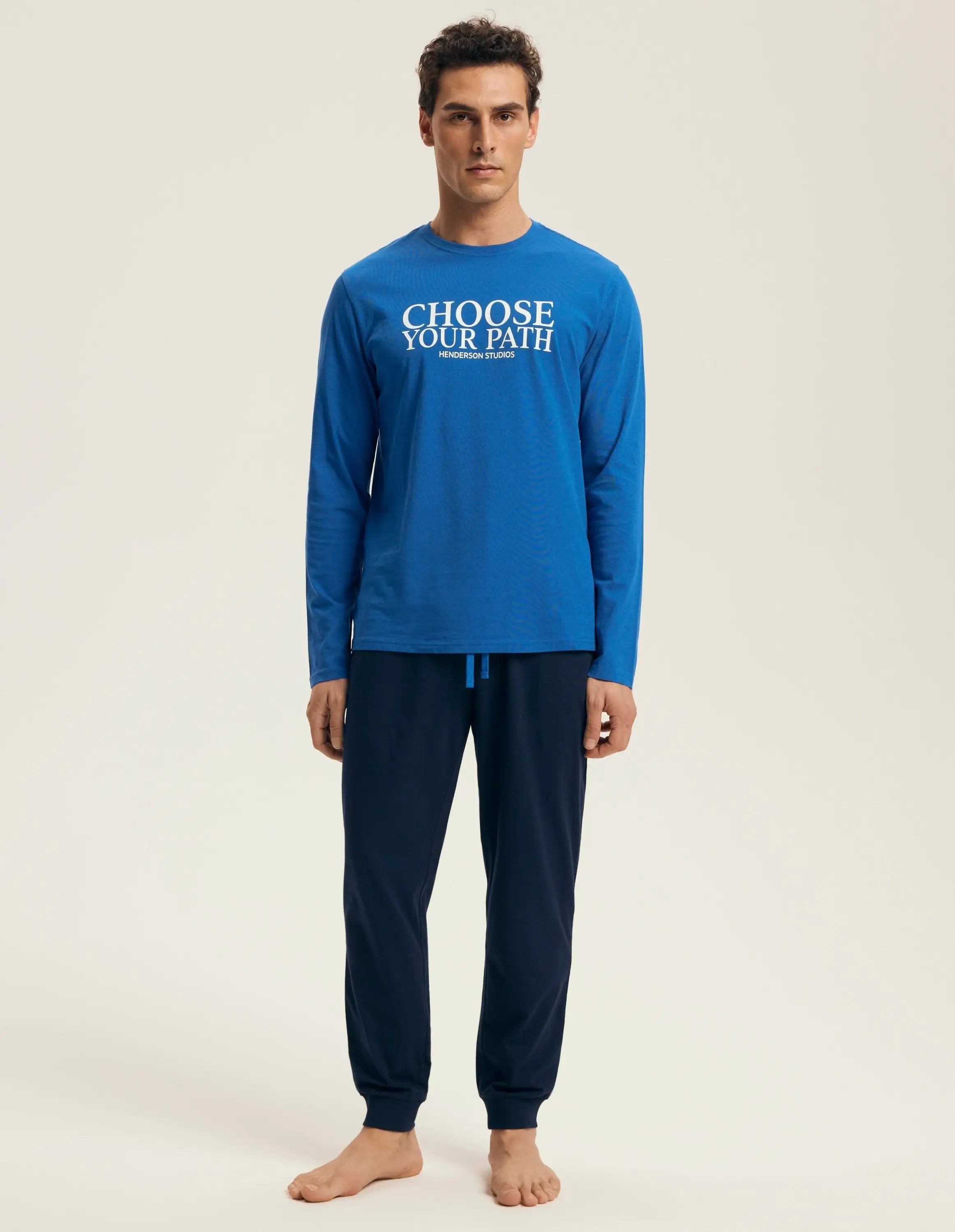 Loop | pigiama uomo in cotone stile jogger con scritta