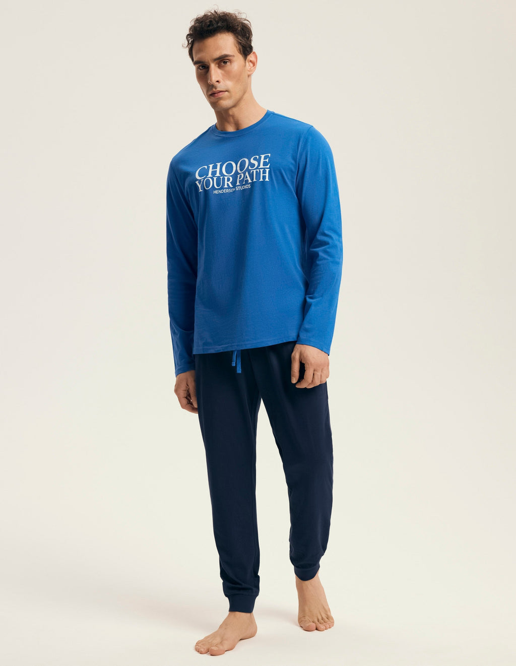 Loop | pigiama uomo in cotone stile jogger con scritta