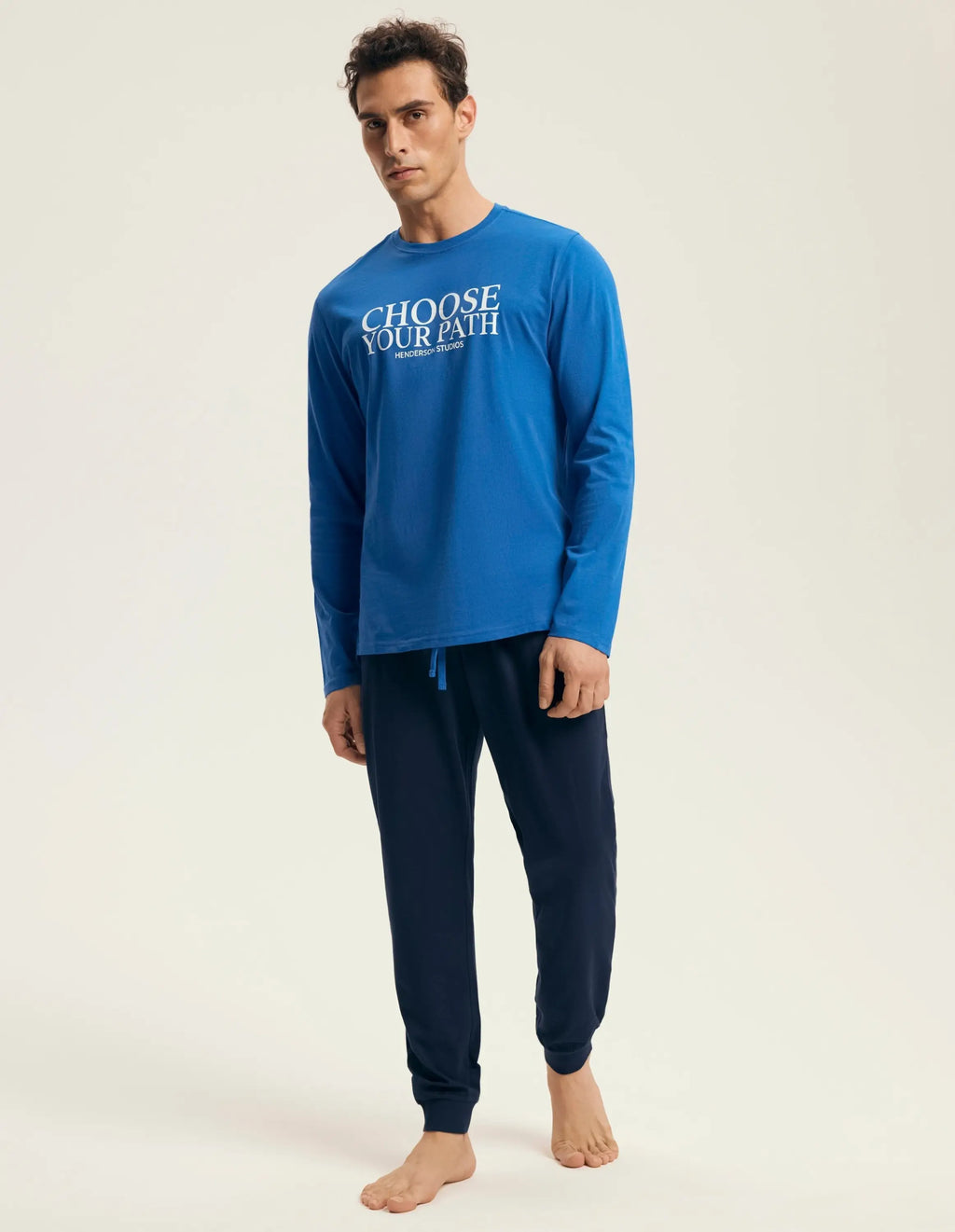 Loop | pigiama uomo in cotone stile jogger con scritta